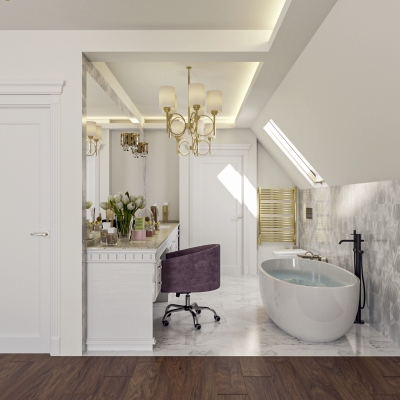 Mobila pentru baie in stil clasic