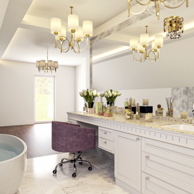 Mobila pentru baie in stil clasic