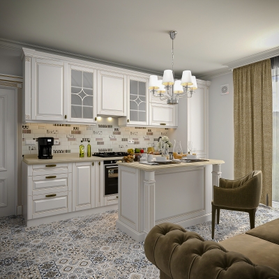 Bucatarie clasica din MDF vopsit